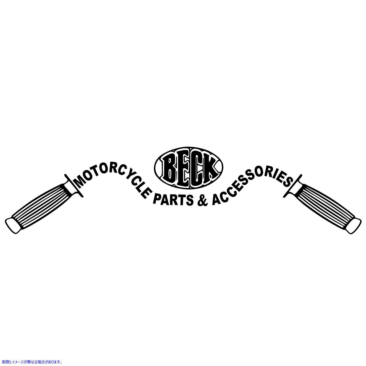 48-1639 Beck ハンドルバー ロゴ パッチ セット 取寄せ Vツイン Beck Handlebar Logo Patch Set (検索用／