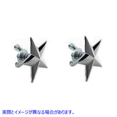 48-1656 クロム装飾星スタッドセット Chrome Decorative Star Stud Set 取寄せ Vツイン (検索用／ V-Twin