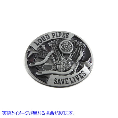 48-1769 【廃番】 ラウドパイプベルトバックル 取寄せ Vツイン Loud Pipes Belt Buckle (検索用／