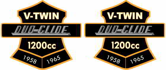 48-1873 1958-1965 スタイル デュオ グライド パッチ 取寄せ Vツイン 1958-1965 Style Duo Glide Patches (検索用／