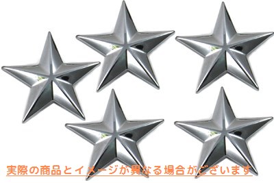 48-1893 クロム装飾星スタッド Chrome Decorative Star Studs 取寄せ Vツイン (検索用／ V-Twin