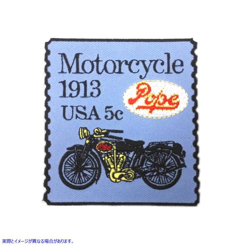48-2311 1913 モーターサイクル スタンプ パッチ 取寄せ Vツイン 1913 Motorcycle Stamp Patches (検索用／