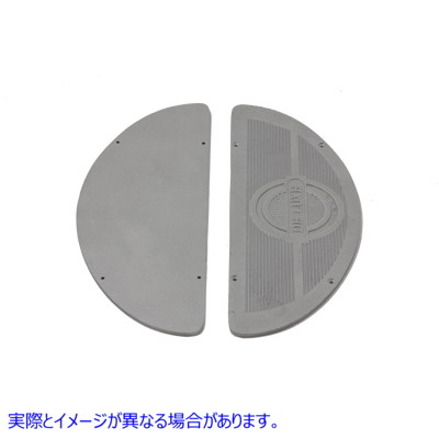 49-0376 デラックスフットボードインサートアルミニウム 取寄せ Vツイン Deluxe Footboard Insert Aluminum (検索用／