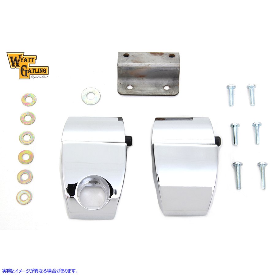 49-0782 ワイアット ガトリング クローム ツアーパック ラゲッジ ラッチ キット 取寄せ Vツイン Wyatt Gatling Chrome Tour-Pak