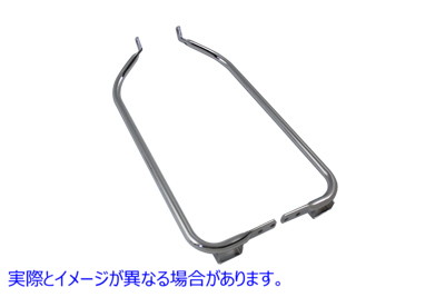 49-0798 ロアサドルバッグガードセット クローム 取寄せ Vツイン Lower Saddlebag Guard Set Chrome (検索用／46565-04 49207-04
