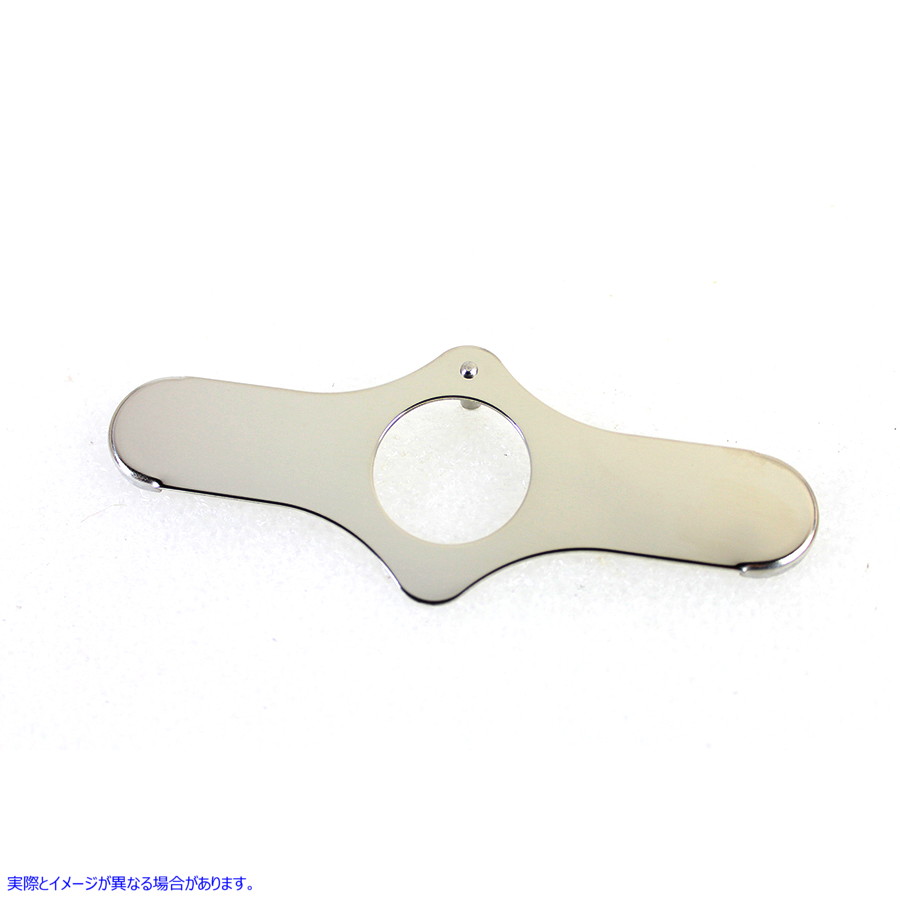 49-0805 トップトリプルツリーカバー ステンレススチール 取寄せ Vツイン Top Triple Tree Cover Stainless Steel (検索用／4655