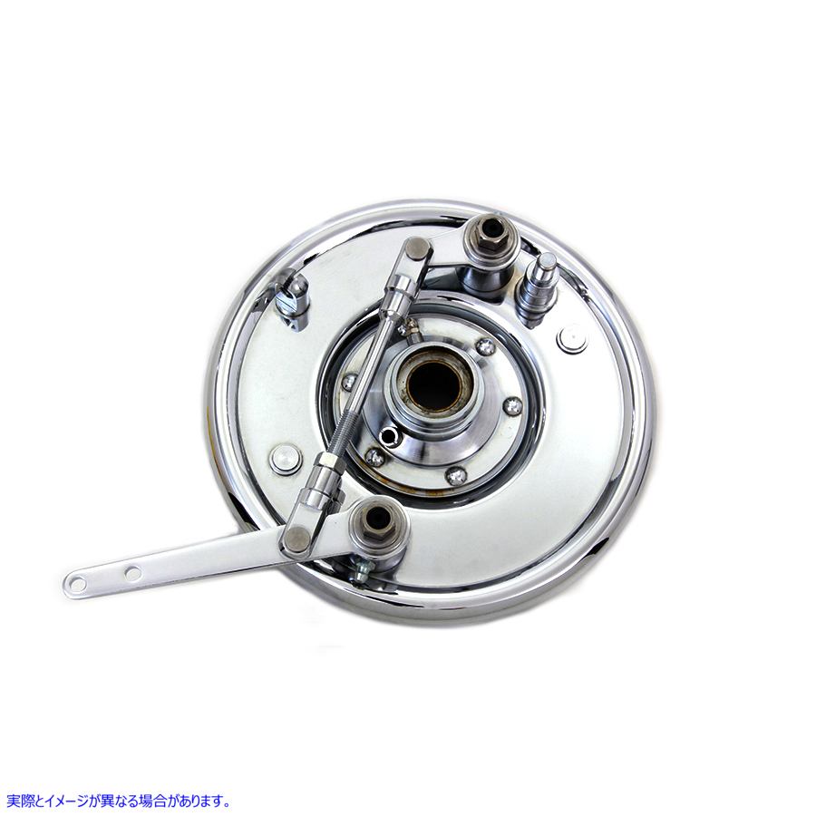 49-0852 デュアルカムブレーキバッキングプレートアセンブリクローム 取寄せ Vツイン Dual Cam Brake Backing Plate Assembly Ch