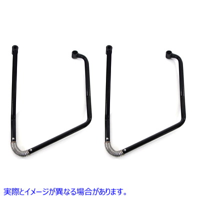 49-0888 ブラックの調節可能なサドルバッグ サポート キット 取寄せ Vツイン Black Adjustable Saddlebag Support Kit (検索用／