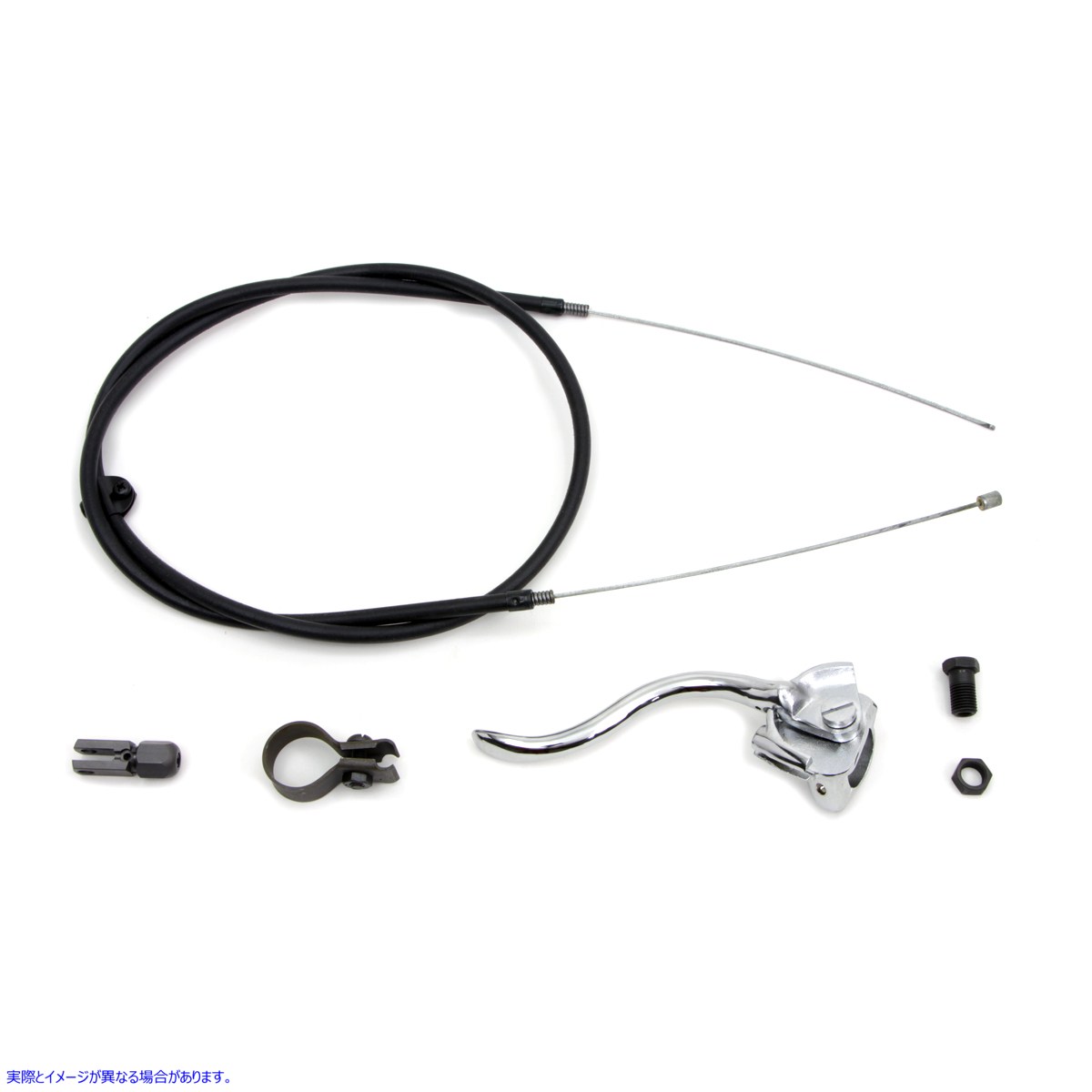 49-0894 クローム ブレーキ ハンドル ケーブル キット 取寄せ Vツイン Chrome Brake Handle Cable Kit (検索用／