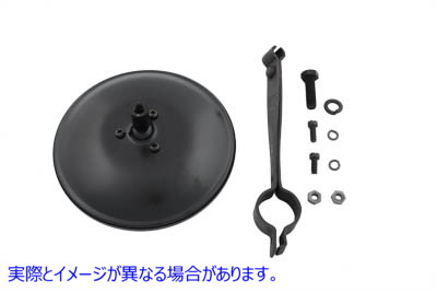 49-0912 レプリカ 5 インチ ラウンド ミラー ブラック 取寄せ Vツイン Replica 5 inch Round Mirror Black (検索用／11350-34