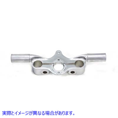 49-0955 スプリングフォーク 耳付きオフセットトップツリー サテンニッケル仕上げ 取寄せ Vツイン Spring Fork Offset Top Tree