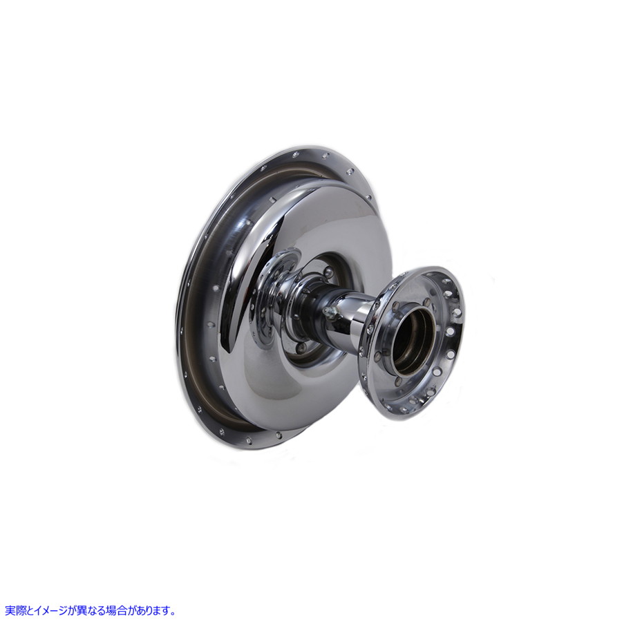 49-1277 フロントホイールハブとブレーキドラムクローム 取寄せ Vツイン Front Wheel Hub and Brake Drum Chrome (検索用／
