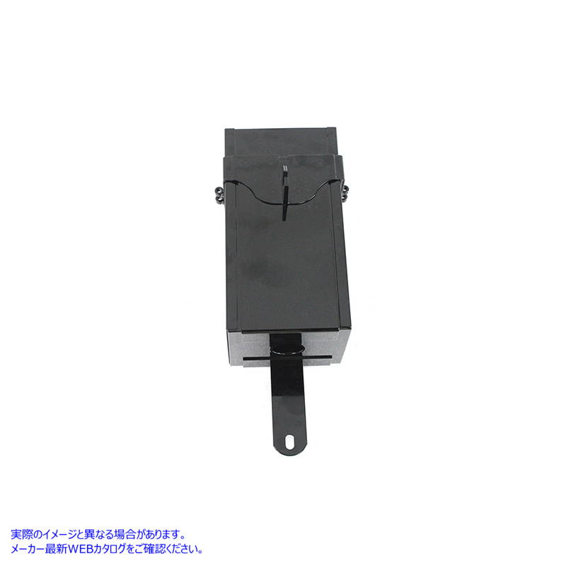 49-1333 黒色粉体塗装バッテリーボックス 取寄せ Vツイン Black Powder Coated Battery Box (検索用／