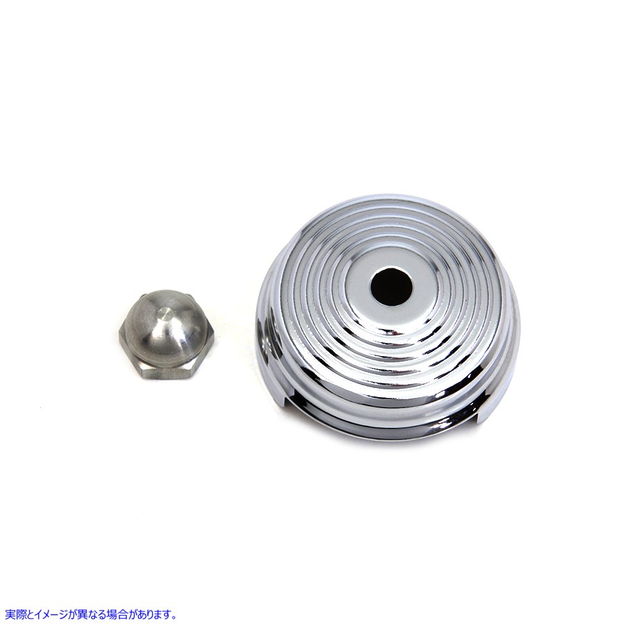 49-1785 クロームスプリングフォークダンパーカバー 取寄せ Vツイン Chrome Spring Fork Damper Cover (検索用／