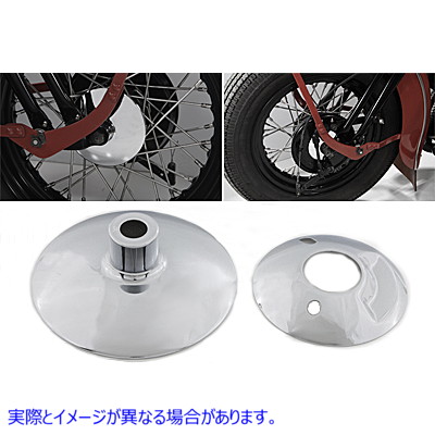 49-1924 スプリングフォークフロントホイールキャップセット 取寄せ Vツイン Spring Fork Front Hubcap Set (検索用／