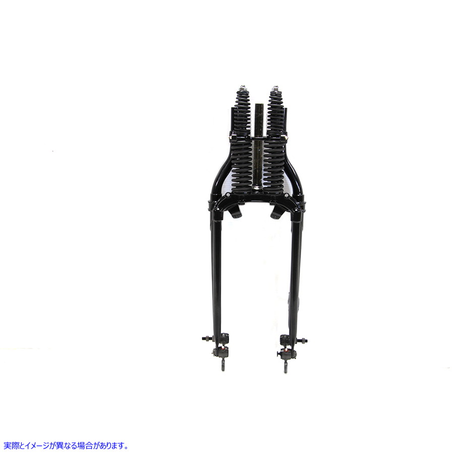 49-2400 18 インチ インライン スプリング フォーク アセンブリ ブラック 取寄せ Vツイン 18 inch Inline Spring Fork Assembly