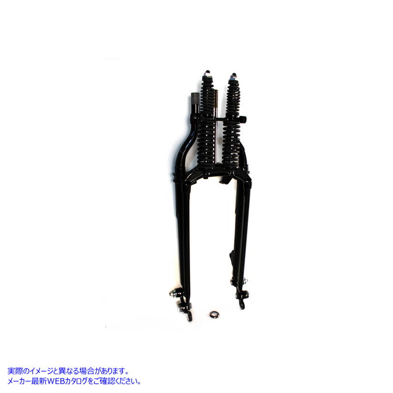 49-2408 20 インチ インライン スプリング フォーク アセンブリ ブラック +2 インチ 取寄せ Vツイン 20 inch Inline Spring Fork