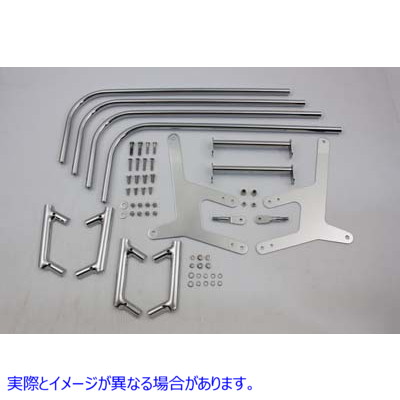 49-2504 クロームサドルバッグガードキット 取寄せ Vツイン Chrome Saddlebag Guard Kit (検索用／90800-68