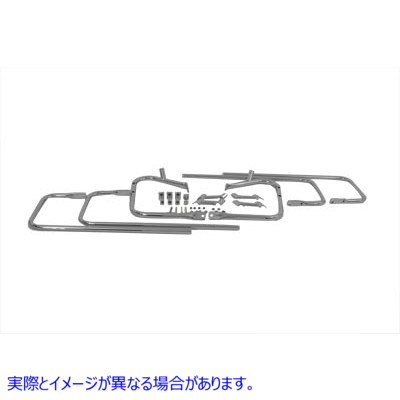49-2508 クロームサドルバッグガードキット 取寄せ Vツイン Chrome Saddlebag Guard Kit (検索用／91216-97
