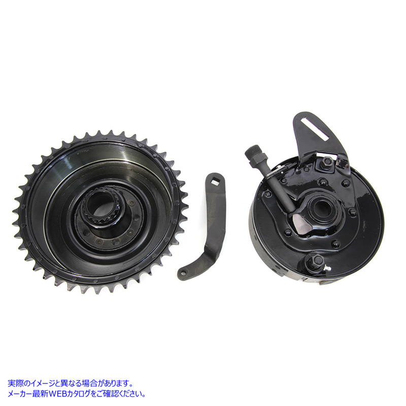 49-2629 45 インチ リア ブレーキ ドラムとバッキング プレート アセンブリ 取寄せ Vツイン 45 inch Rear Brake Drum and Backin