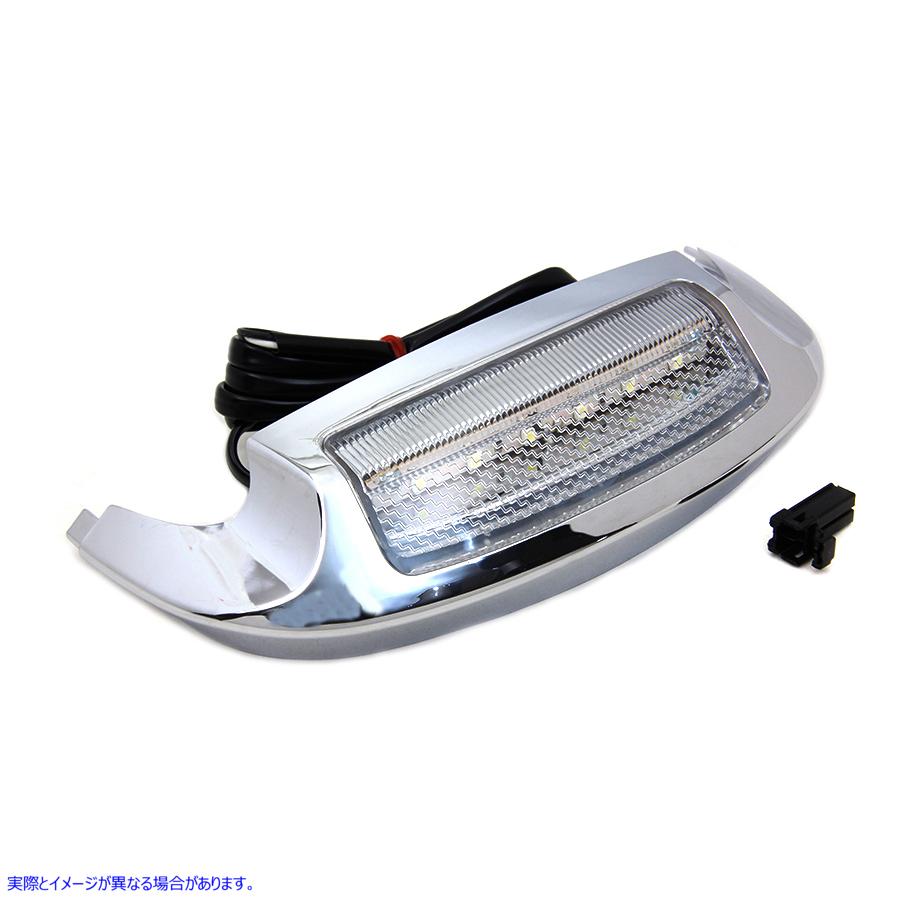 50-0045 LED付きクリアレンズフロントフェンダーチップ 取寄せ Vツイン Clear Lens Front Fender Tip with LED (検索用／5960000