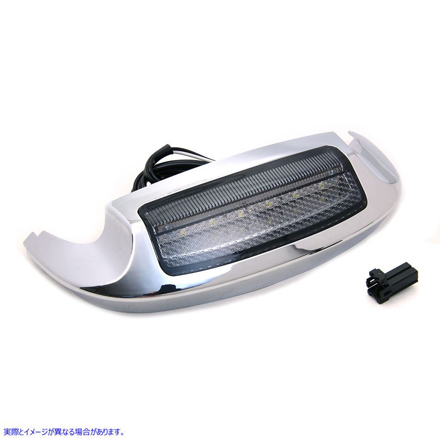 50-0046 LED付きスモークレンズフロントフェンダーチップ 取寄せ Vツイン Smoke Lens Front Fender Tip with LED (検索用／59600