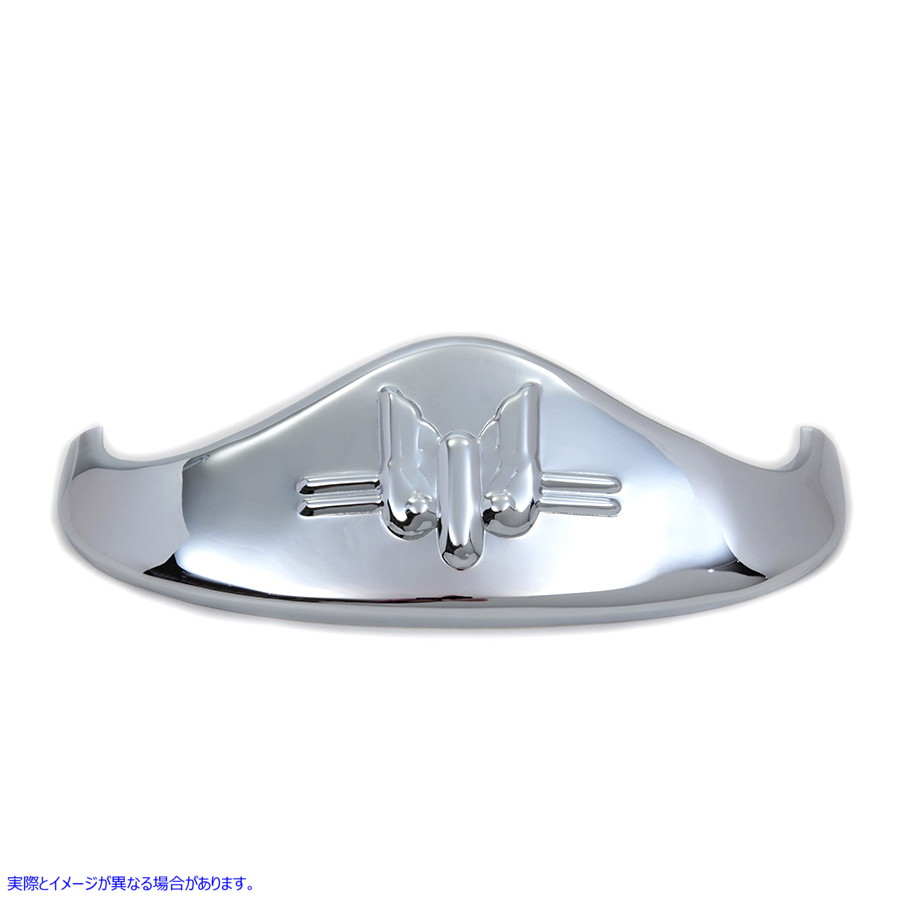 50-0048 クロームフロントフェンダーチップ 取寄せ Vツイン Chrome Front Fender Tip (検索用／