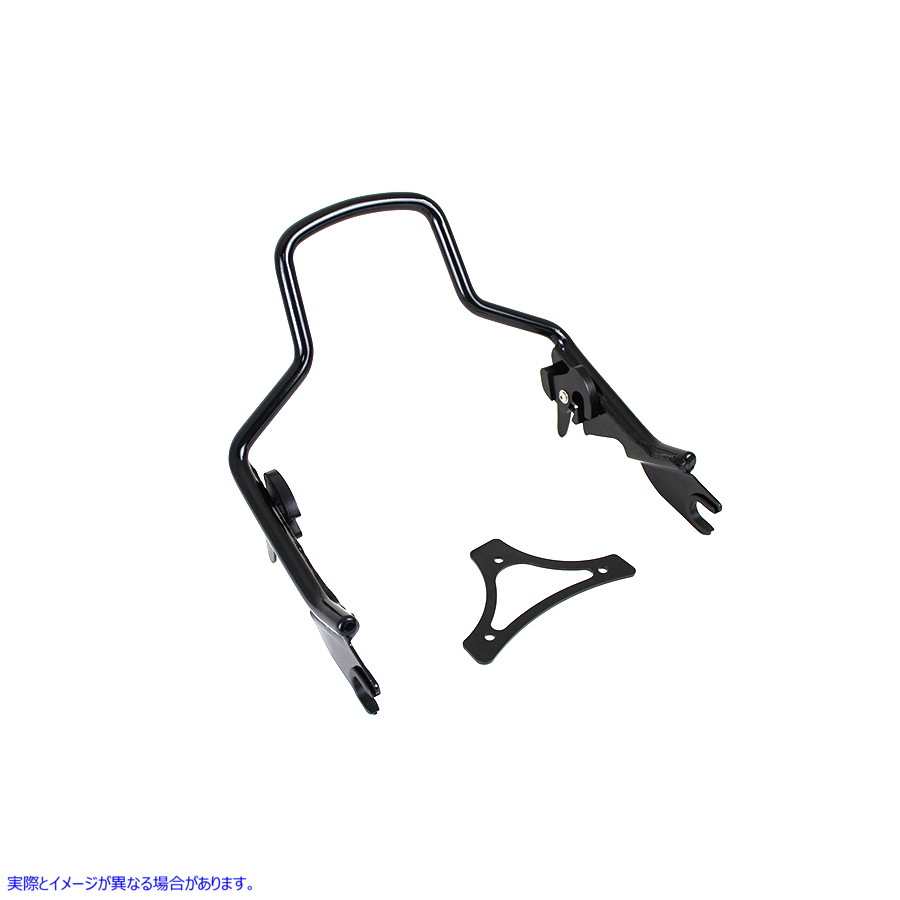 50-0049 ショーティー デタッチャブル シーシーバー ブラック 取寄せ Vツイン Shorty Detachable Sissy Bar Black (検索用／5424