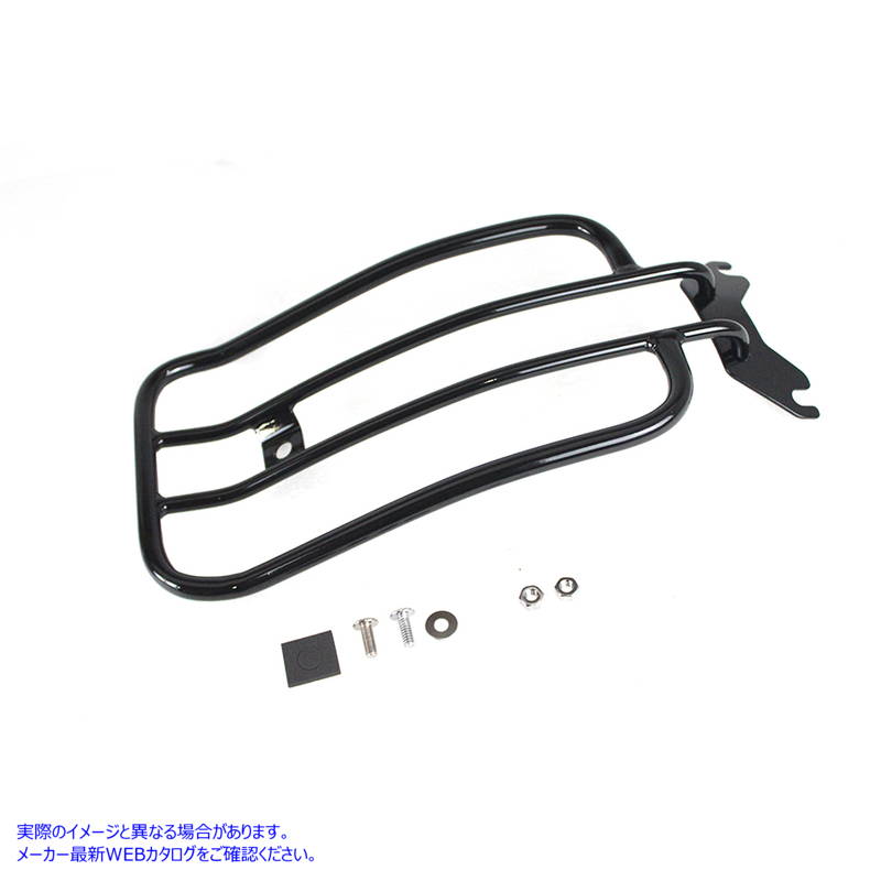 50-0063 7 インチ ソロ ラゲッジ ラック ブラック 取寄せ Vツイン 7 inch Solo Luggage Rack Black (検索用／