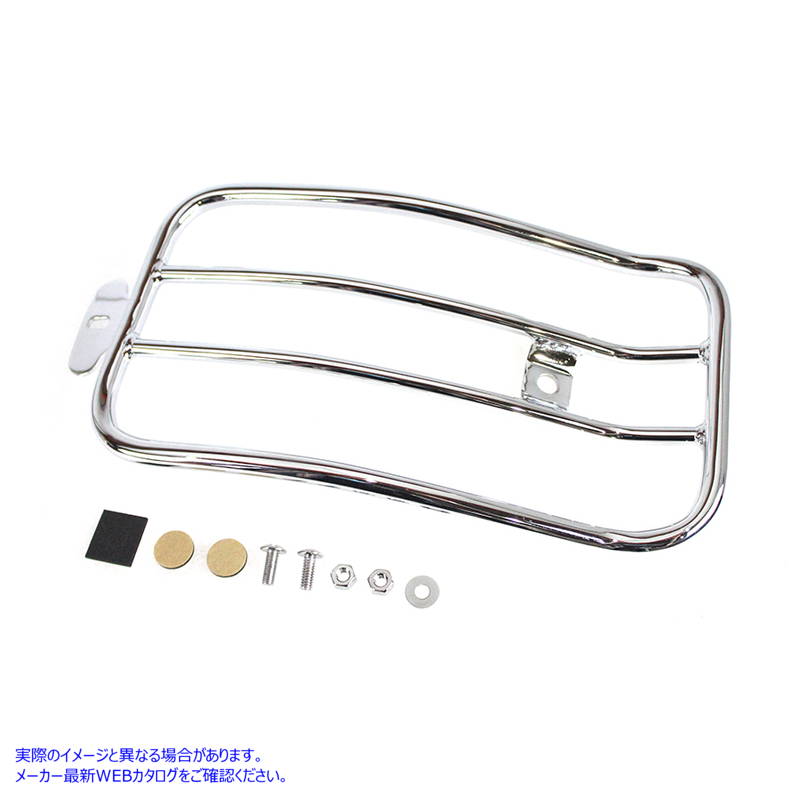 50-0068 7 インチ ソロ ラゲッジ ラック クローム 取寄せ Vツイン 7 inch Solo Luggage Rack Chrome (検索用／