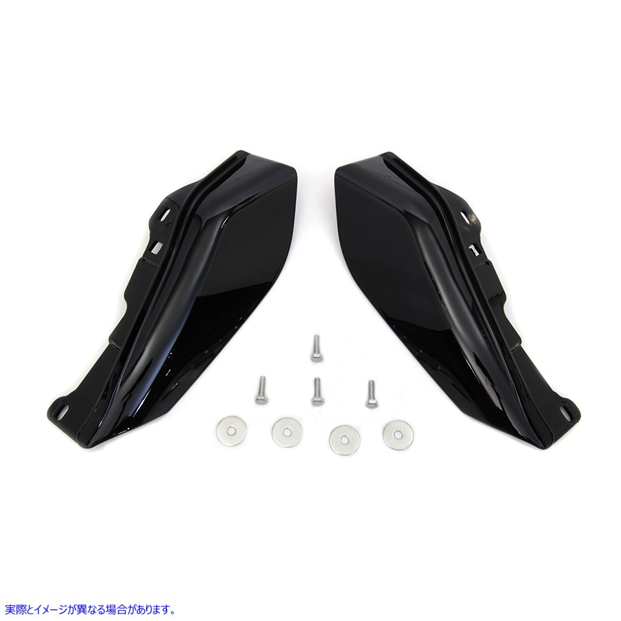 50-0304 ミッドフレームカバー エアディフレクターキット ブラック 取寄せ Vツイン Mid Frame Cover Air Deflector Kit Black (