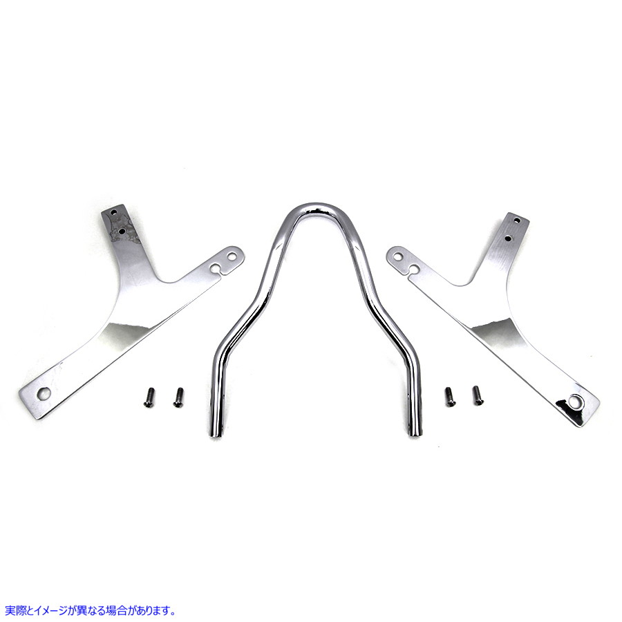 50-0477 10インチ シーシーバーキット クローム 取寄せ Vツイン 10 inch Sissy Bar Kit Chrome (検索用／