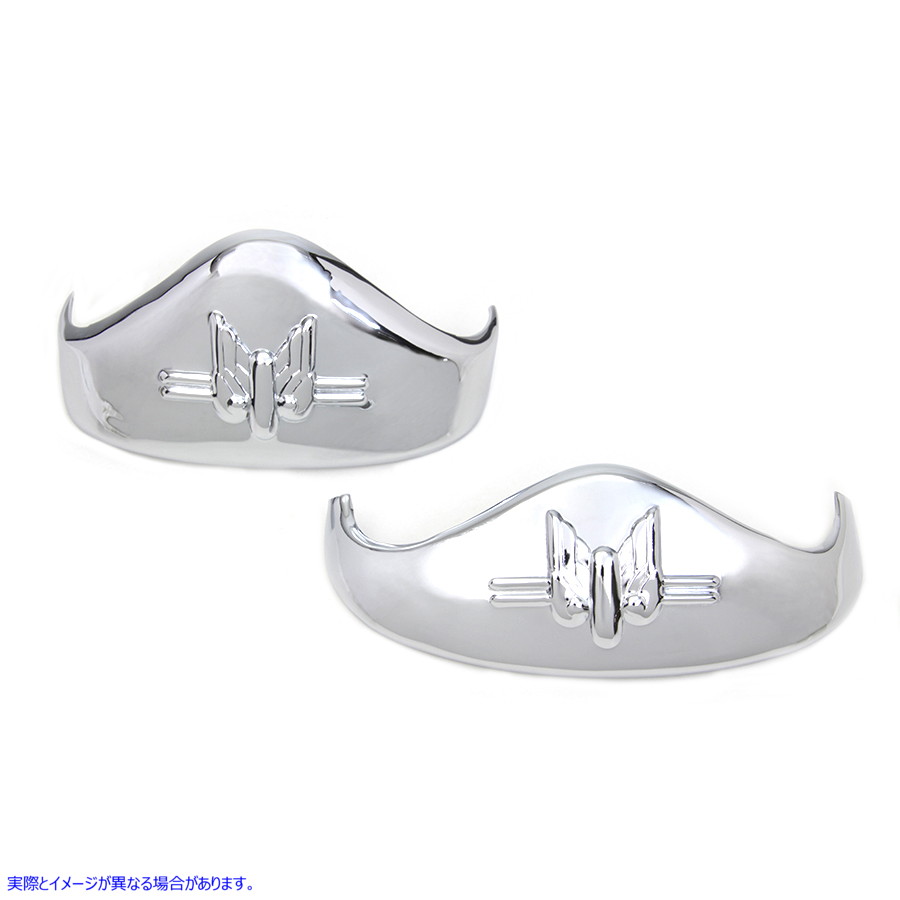 50-0504 クロームフェンダーチップセット 取寄せ Vツイン Chrome Fender Tip Set (検索用／59215-48 59885-48