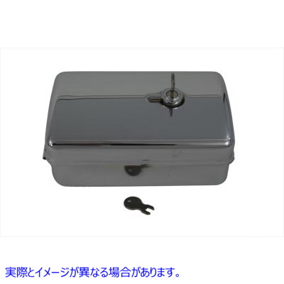 50-0602 長方形のクロムツールボックス 取寄せ Vツイン Rectangular Chrome Tool Box (検索用／