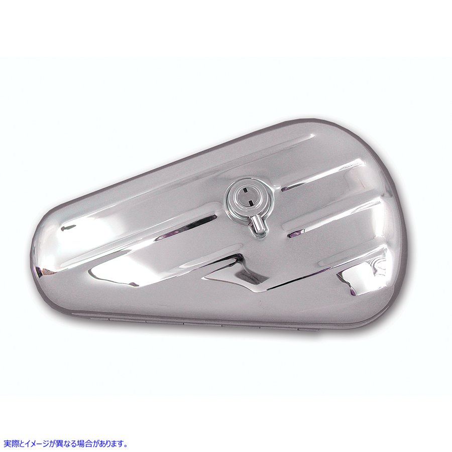 50-0605 左側クロームオーバルツールボックス 取寄せ Vツイン Left Side Chrome Oval Tool Box (検索用／