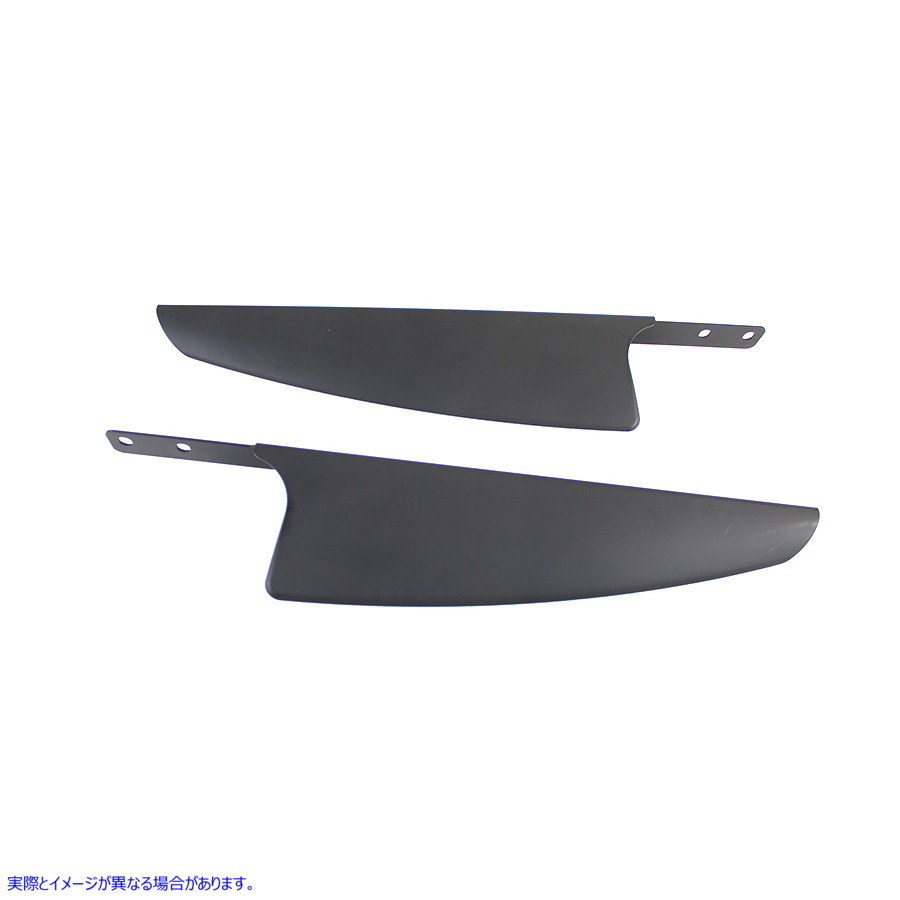 50-0726 ブラック フロントガラス ディフレクター セット 取寄せ Vツイン Black Windshield Deflector Set (検索用／