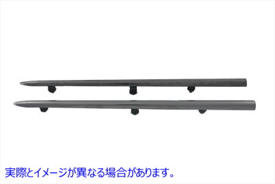 50-0951 ステンレス製フロントフェンダーチップサイドレール 取寄せ Vツイン Stainless Steel Front Fender Tip Side Rails (検