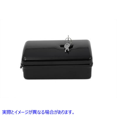 50-0983 長方形の黒いツールボックス 取寄せ Vツイン Rectangular Black Tool Box (検索用／