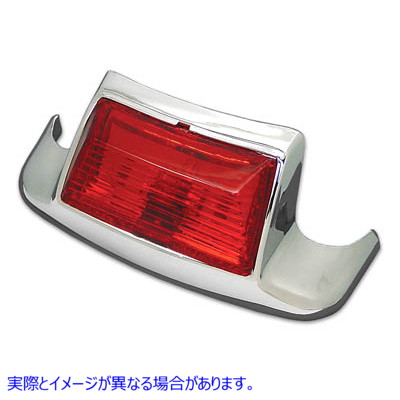 50-1026 ライト付きクロームリアフェンダーチップ 取寄せ Vツイン Chrome Rear Fender Tip with Light (検索用／59658-79