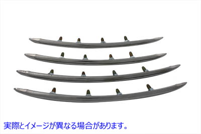 50-1045 リアフェンダートップステンレストリムセット 取寄せ Vツイン Rear Fender Top Stainless Steel Trim Set (検索用／