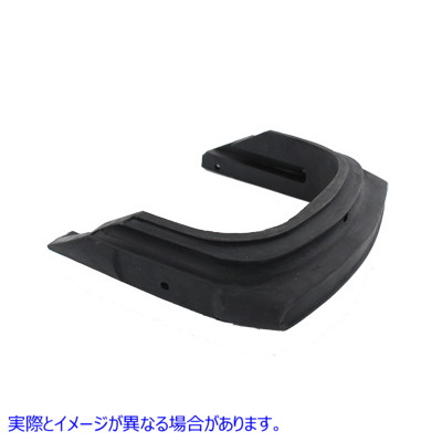 50-1058 フロントフェンダー ブラックラバートリムバンパー 取寄せ Vツイン Front Fender Black Rubber Trim Bumper (検索用／91