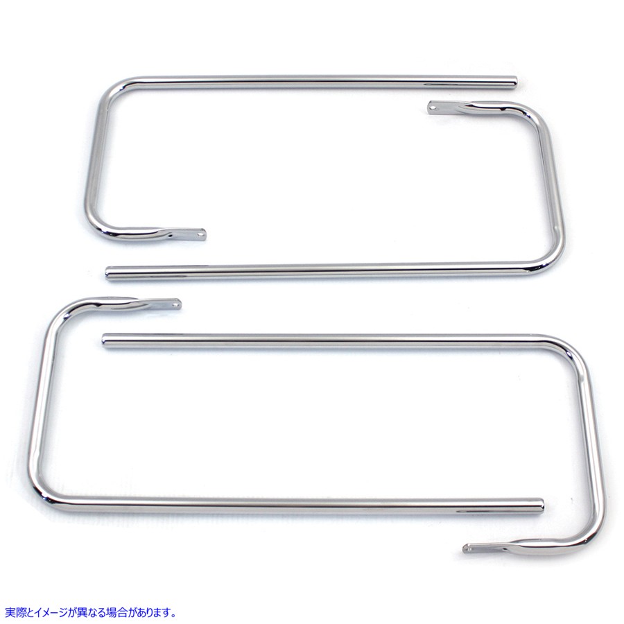 50-1113 クロームサドルバッグレールセット 取寄せ Vツイン Chrome Saddlebag Rail Set (検索用／49193-93