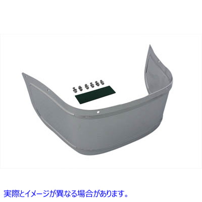 50-1133 スムースクロームロワーフェンダートリムスカート 取寄せ Vツイン Smooth Chrome Lower Fender Trim Skirt (検索用／