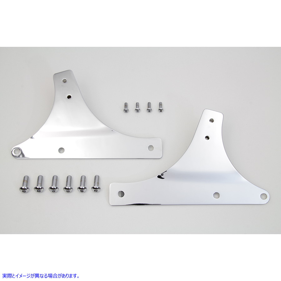 50-1227 シーシーバー サイドプレートセット クローム 取寄せ Vツイン Sissy Bar Side Plate Set Chrome (検索用／