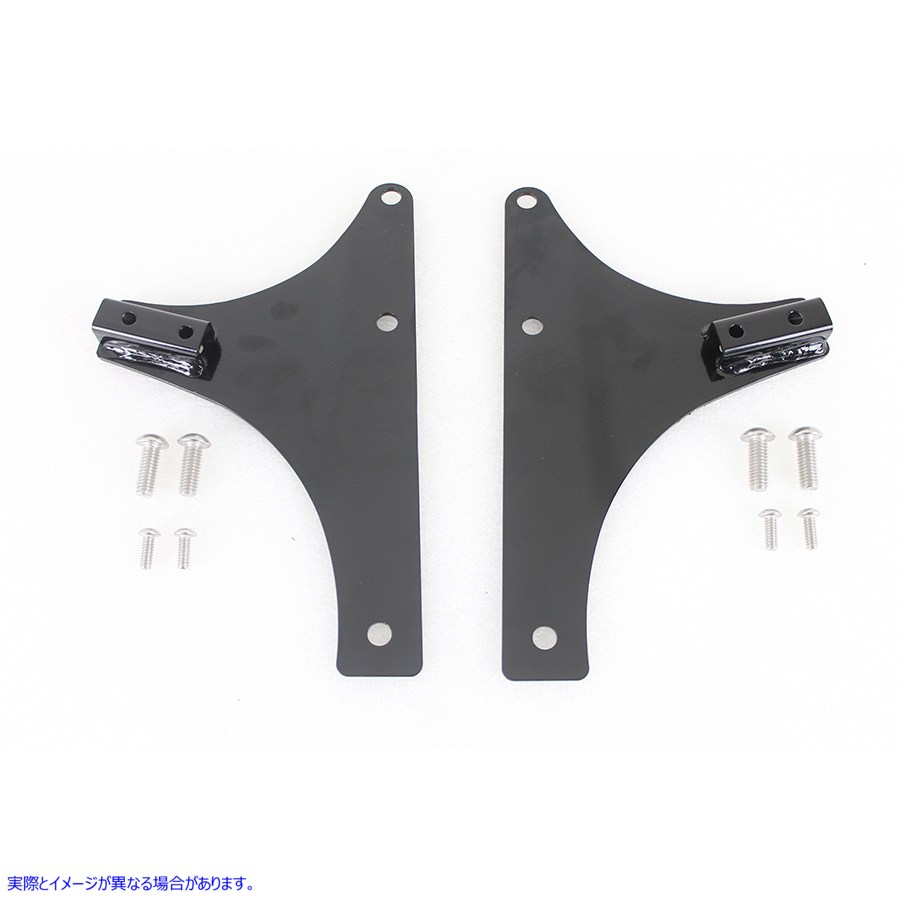 50-1229 シーシーバー サイドプレートセット ブラック 取寄せ Vツイン Sissy Bar Side Plate Set Black (検索用／