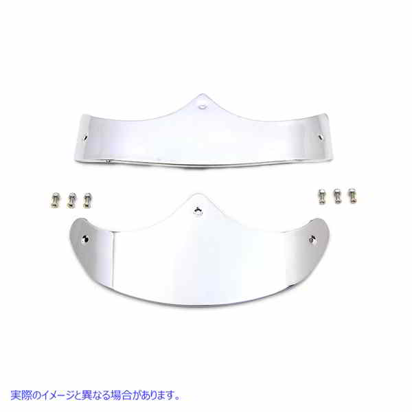 50-1230 スムースフェンダーチップセット クローム 取寄せ Vツイン Smooth Fender Tip Set Chrome (検索用／59285-89 59286-89
