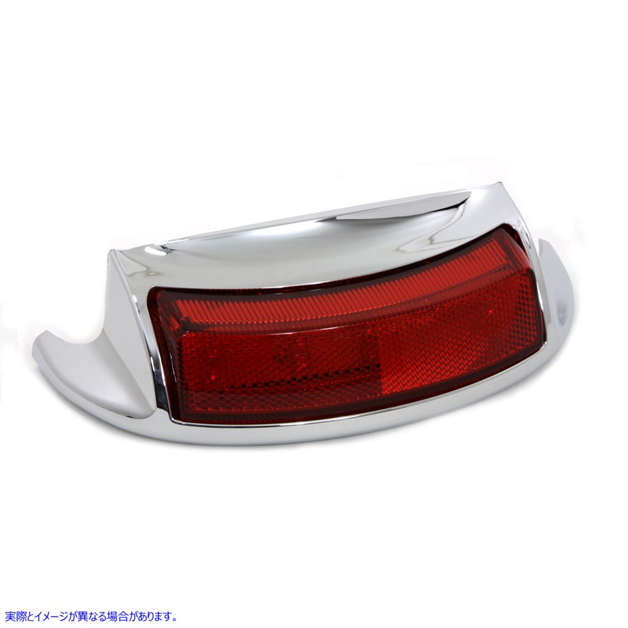 50-1540 クロームLEDリアフェンダーチップ、レッドレンズ付き 取寄せ Vツイン Chrome LED Rear Fender Tip with Red Lens (検索