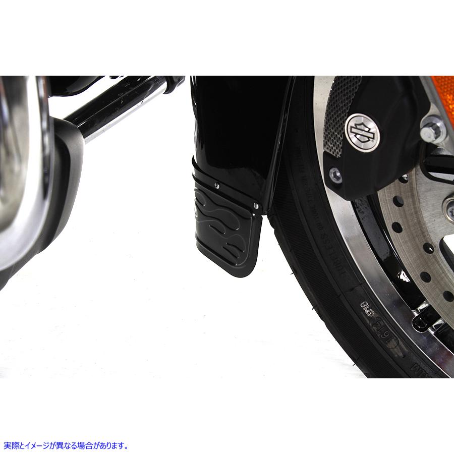 50-1549 ブラックのフロントフェンダーチップ 取寄せ Vツイン Black Front Fender Tip (検索用／