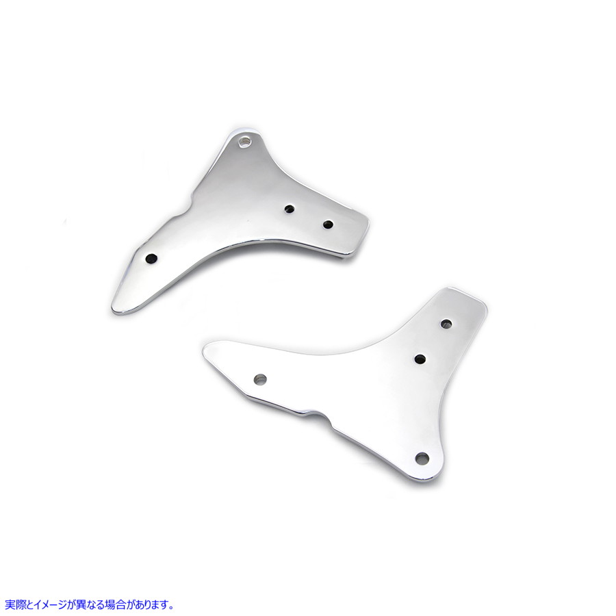 50-1565 シーシーバー サイドプレートセット クローム 取寄せ Vツイン Sissy Bar Side Plate Set Chrome (検索用／