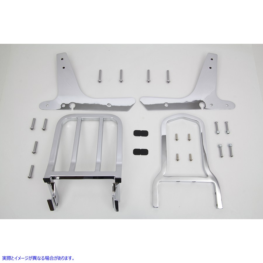 50-1632 【廃番】 ラゲッジラック クロームソリッドタイプ 取寄せ Vツイン Luggage Rack Chrome Solid Type (検索用／